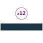 Preview: Wandpaneele 12 Stk. Blau 90x15 cm Samt 1,62 m²