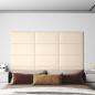 Preview: ARDEBO.de - Wandpaneele 12 Stk. Creme 60x30 cm Samt 2,16 m²