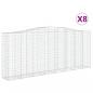 Preview: Gabionen mit Hochbogen 8 Stk. 400x50x160/180cm Verzinktes Eisen