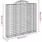 Preview: Gabionen mit Hochbogen 8 Stk. 200x30x180/200cm Verzinktes Eisen