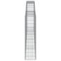 Preview: Gabionen mit Hochbogen 15Stk. 400x30x120/140cm Verzinktes Eisen