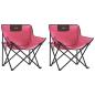 Preview: Campingstühle 2 Stk. mit Tasche Klappbar Rosa
