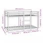 Preview: Etagenbett 90x190 cm Massivholz Kiefer