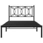 Preview: Bettgestell mit Kopfteil Metall Schwarz 100x200 cm