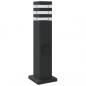 Preview: Wegeleuchten mit Steckdose 3 Stk. Schwarz 50 cm Aluminium