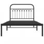 Preview: Bettgestell mit Kopfteil Metall Schwarz 100x190 cm