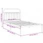 Preview: Bettgestell mit Kopfteil Metall Schwarz 107x203 cm