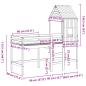 Preview: Hochbett mit Leiter und Dach 80x200 cm Massivholz Kiefer