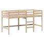 Preview: Hochbett mit Leiter und Dach 80x200 cm Massivholz Kiefer