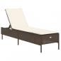 Preview: Sonnenliegen mit Auflagen 2 Stk. Braun Poly Rattan