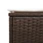 Preview: Sonnenliegen mit Auflagen 2 Stk. Braun Poly Rattan