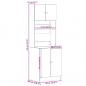 Preview: Küchenschrank Braun Eichen-Optik 60x50x180 cm Holzwerkstoff