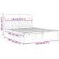 Preview: Bettgestell mit Kopfteil Metall Schwarz 150x200 cm