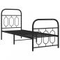 Preview: Bettgestell mit Kopf- und Fußteil Metall Schwarz 75x190 cm