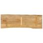 Preview: Tischplatte mit Baumkante 120x40x3,8 cm Massivholz Mango