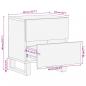 Preview: Nachttisch 40x34x46 cm Altholz Massiv