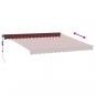 Preview: Markise Automatisch mit LED Weinrot 400x350 cm