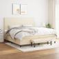 Preview: ARDEBO.de - Boxspringbett mit Matratze Creme 200x200 cm Stoff