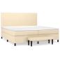 Preview: Boxspringbett mit Matratze Creme 200x200 cm Stoff