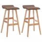 Preview: Barhocker 2 Stk. Taupe Stoff