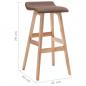 Preview: Barhocker 2 Stk. Taupe Stoff