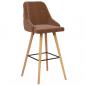 Preview: Barhocker 2 Stk. Braun Samt