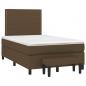 Preview: Boxspringbett mit Matratze Dunkelbraun 120x200 cm Stoff