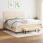 Preview: ARDEBO.de - Boxspringbett mit Matratze Creme 180x200 cm Stoff