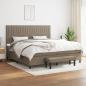 Preview: ARDEBO.de - Boxspringbett mit Matratze Taupe 200x200 cm Stoff