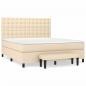 Preview: Boxspringbett mit Matratze Creme 180x200 cm Stoff