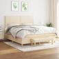 Preview: ARDEBO.de - Boxspringbett mit Matratze Creme 180x200 cm Stoff
