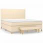 Preview: Boxspringbett mit Matratze Creme 180x200 cm Stoff