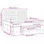 Preview: Boxspringbett mit Matratze Creme 180x200 cm Stoff