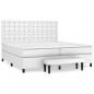 Preview: Boxspringbett mit Matratze Weiß 200x200 cm Kunstleder