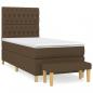 Preview: Boxspringbett mit Matratze Dunkelbraun 90x190 cm Stoff