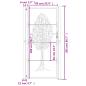 Preview: Gartentor Anthrazit 105x205 cm Stahl Baum-Design