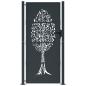 Preview: Gartentor Anthrazit 105x205 cm Stahl Baum-Design