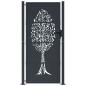 Preview: Gartentor Anthrazit 105x205 cm Stahl Baum-Design
