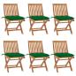 Preview: ARDEBO.de - Klappbare Gartenstühle mit Kissen 6 Stk. Massivholz Teak