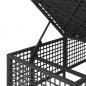 Preview: 3-tlg. Garten-Ecksofa-Set mit Kissen Schwarz Poly Rattan