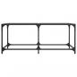 Preview: Couchtisch mit Glasplatte Transparent 98,5x50x40 cm Stahl