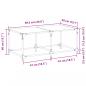 Preview: Couchtisch mit Glasplatte Transparent 98,5x50x40 cm Stahl