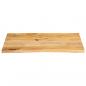 Preview: Tischplatte mit Baumkante 90x60x2,5 cm Massivholz Mango