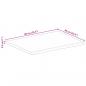Preview: Tischplatte mit Baumkante 90x60x2,5 cm Massivholz Mango