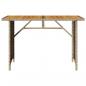 Preview: Gartentisch mit Holzplatte Beige 110x68x70 cm Poly Rattan