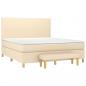 Preview: Boxspringbett mit Matratze Creme 160x200 cm Stoff