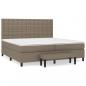 Preview: Boxspringbett mit Matratze Taupe 200x200 cm Stoff