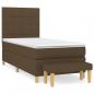 Preview: Boxspringbett mit Matratze Dunkelbraun 90x190 cm Stoff