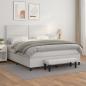 Preview: ARDEBO.de - Boxspringbett mit Matratze Weiß 180x200 cm Kunstleder