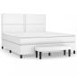 Preview: Boxspringbett mit Matratze Weiß 180x200 cm Kunstleder